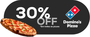 Domino's Pizza com 30% de desconto em todas as pizzas